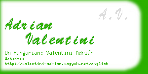 adrian valentini business card