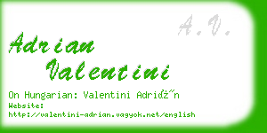 adrian valentini business card